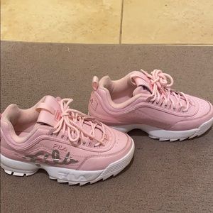 FILA Pink Sneakers -kids size 4. Women’s size 5.5